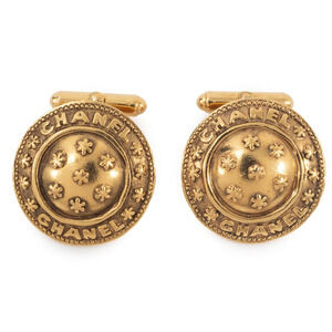 Chanel CHANEL Cufflinks Gold Men's Flower